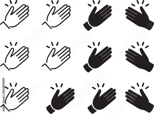 Vector Collection of Praise and Congratulations Hand Icons