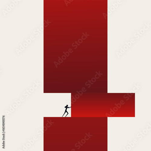 Business and investment risk vector concept. Symbol of danger, safety, security, challenge. Minimal design eps10 billustration.