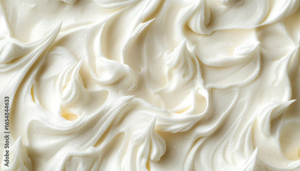 Texture of tasty yogurt as background, top view