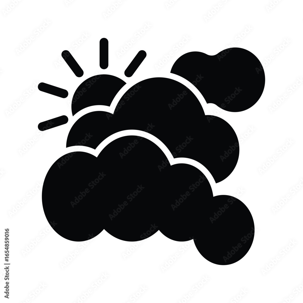 Partly Cloudy icon design template Partly Cloudy icon design template