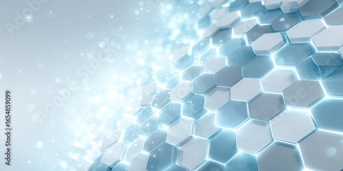 Abstract futuristic honeycomb pattern
