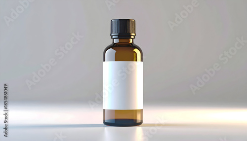 Wallpaper Mural Amber Glass Dropper Bottle with White Label Torontodigital.ca