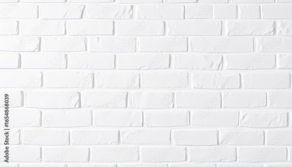 Fototapeta premium Clean seamless pattern of a white brick wall texture, image, surface