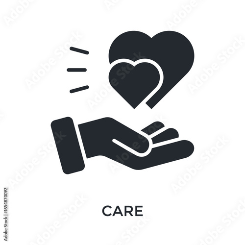 Care Icon Glyph Style. Vector Illustration For Graphic Design