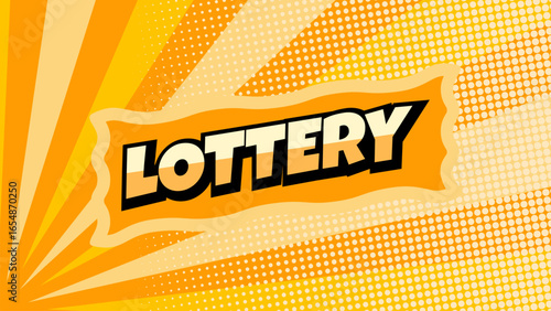 Flat design lottery ticket illustration