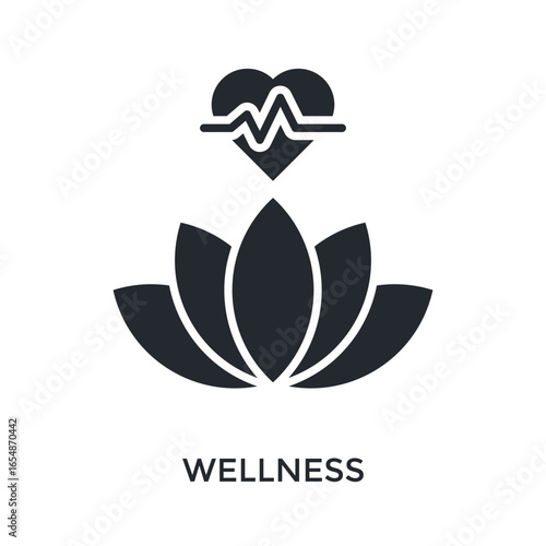 Wellness Icon Glyph Style. Vector Illustration For Graphic Design