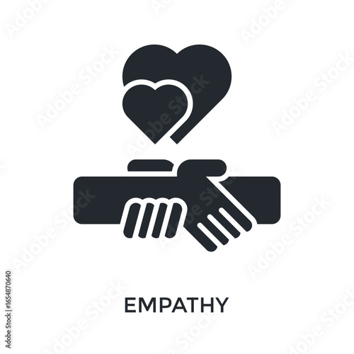 Empathy Icon Glyph Style. Vector Illustration For Graphic Design
