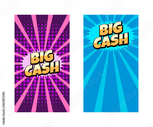 Flat design lottery ticket illustration