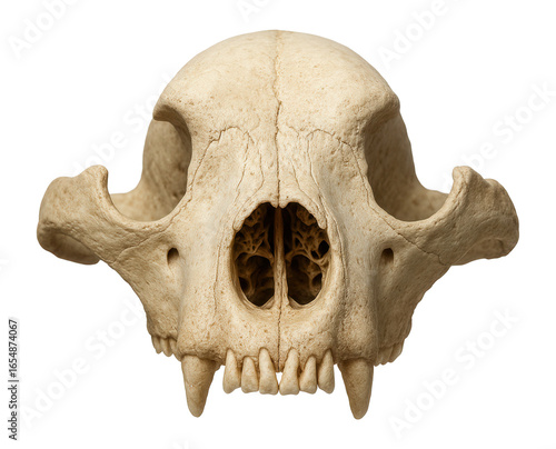 Pleistocene cave bear skull fragment displaying nasal cavity structure