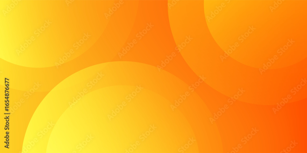 Vibrant orange and yellow background with abstract circular patterns. The background is smooth and bright, featuring orange and yellow hues. Eps 10 vector