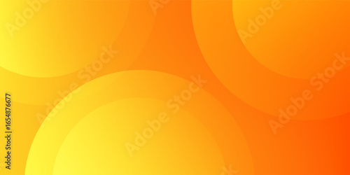Vibrant orange and yellow background with abstract circular patterns. The background is smooth and bright, featuring orange and yellow hues. Eps 10 vector