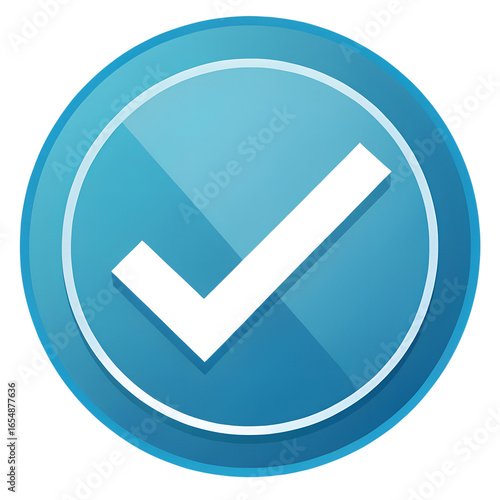 A blue circle with a white check mark in the middle. The check mark is a symbol of approval or completion Free Download A blue circle with a white check mark in the middle. The check mark is a symbol of approval or completion - GFXLoad
