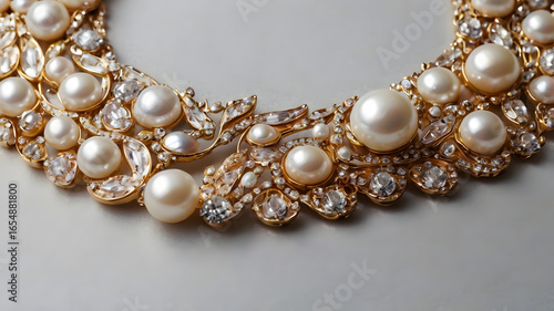 Wallpaper Mural Elegant Pearl and Diamond Necklace Luxurious Jewelry Detail Torontodigital.ca