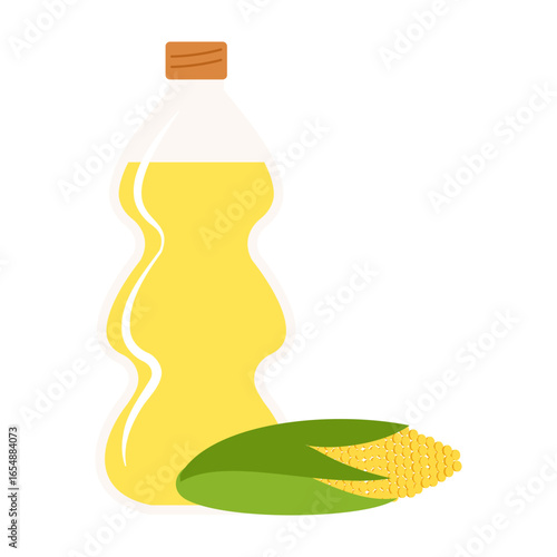 Cooking oils collection with sunflower olive coconut palm butter corn mustard and chili oil