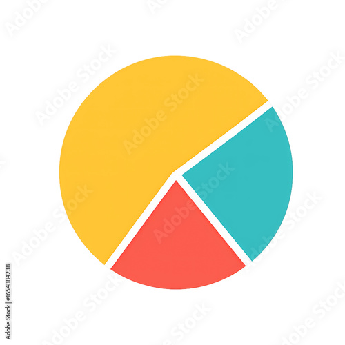 Free Download Minimalist Pie Chart Vector Icon Design for Data and Analytics - GFXLoad