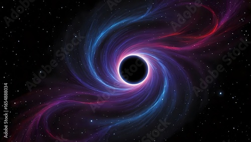 Wallpaper Mural A dramatic digital illustration of a black hole at the center of a galaxy. Torontodigital.ca