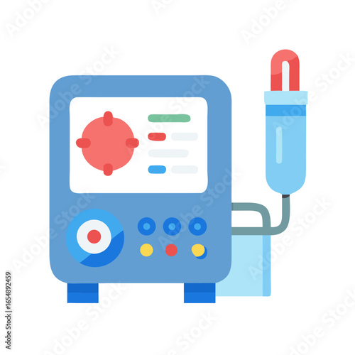 Flat vector style medical device for analysis and treatment