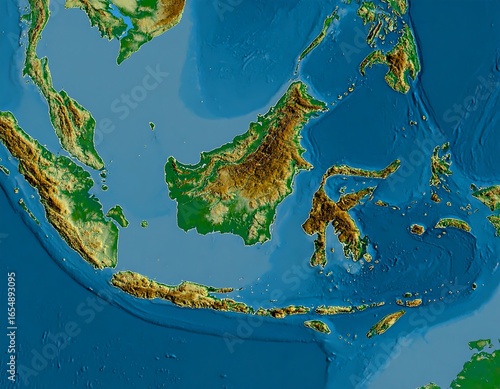 Southeast Asia physical map