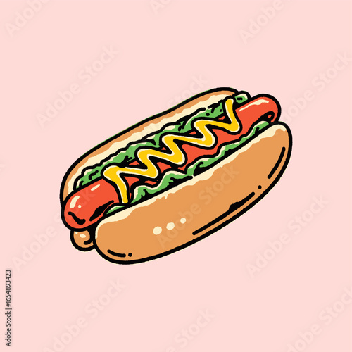 hot dog vector illustration