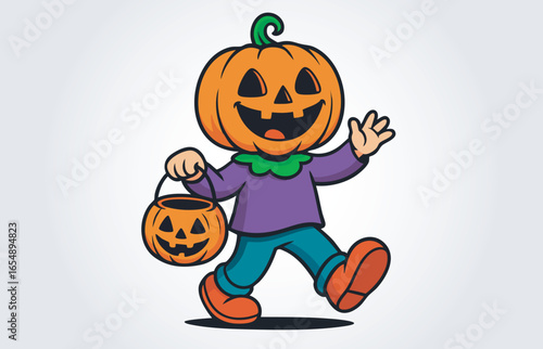 Zombie or Halloween Mascot Cartoon Vector Template