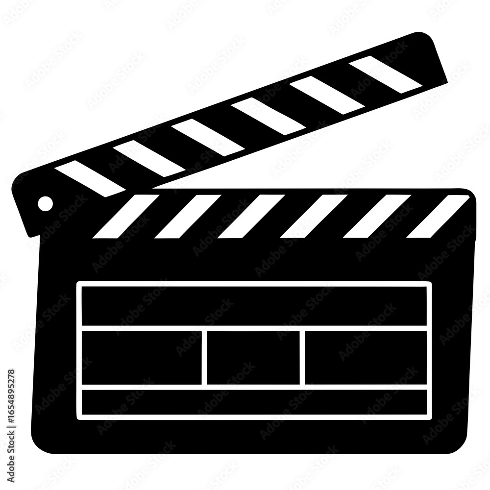 Fototapeta premium film slate on white background