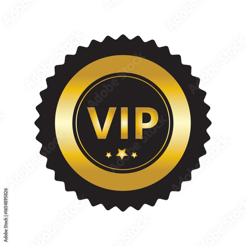 Vip icon set in trendy style,Gold VIP vector sign. Premium and Luxury VIP badge