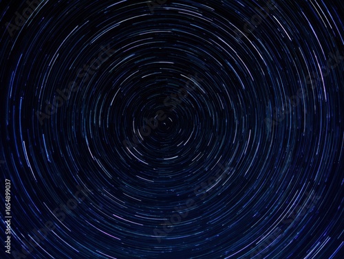 Wallpaper Mural Circular Star Trails in Night Sky Photography; Long Exposure Captures Celestial Motion and Earth's Rotation; Astrophotography Torontodigital.ca