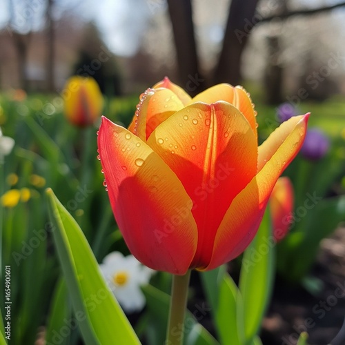 red yellow tulip
