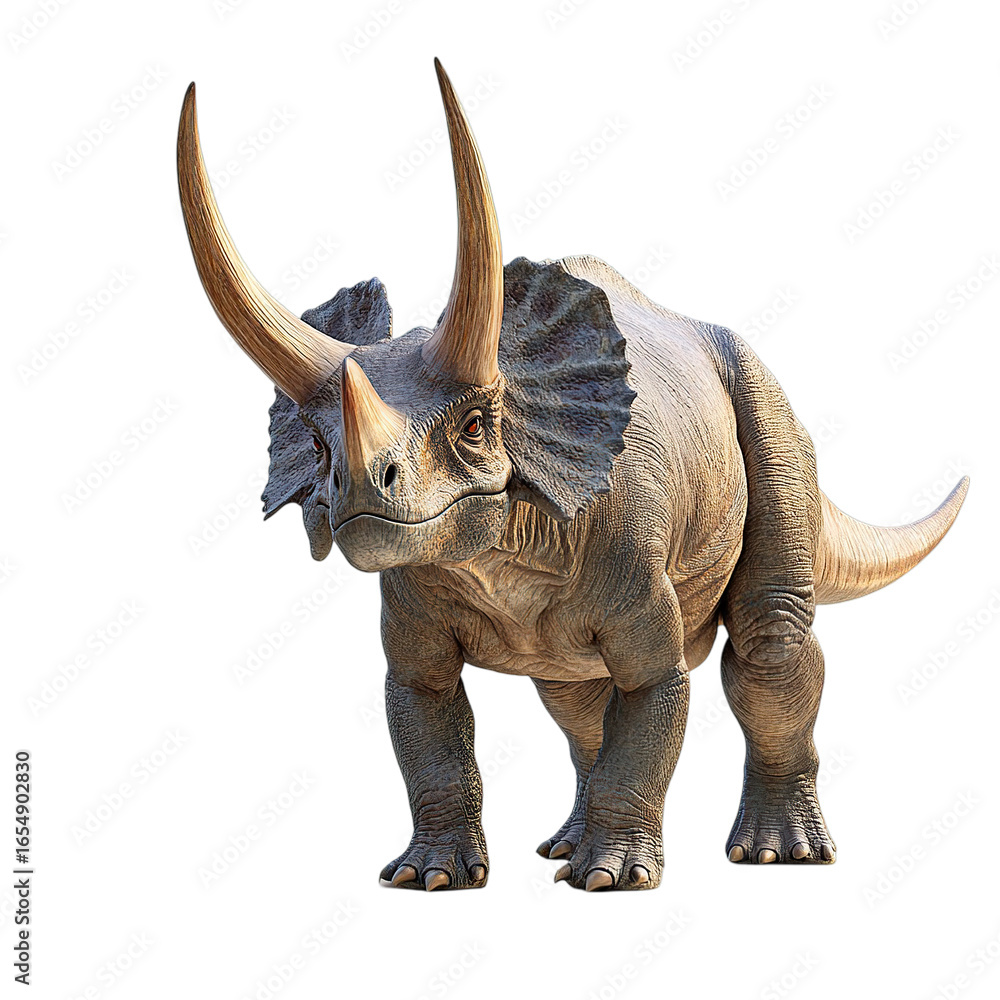 Fototapeta premium Realistic Triceratops Dinosaur Illustration