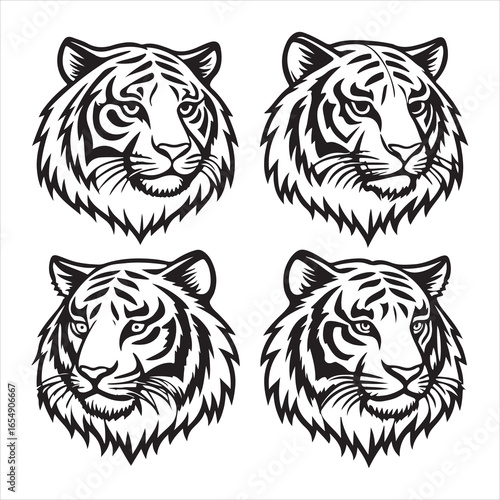 tiger head vector