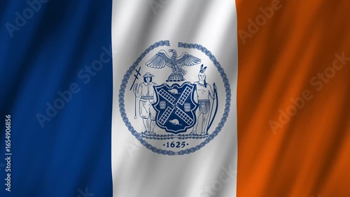 Symbols of freedom and patriotism in the New York City flag and seal