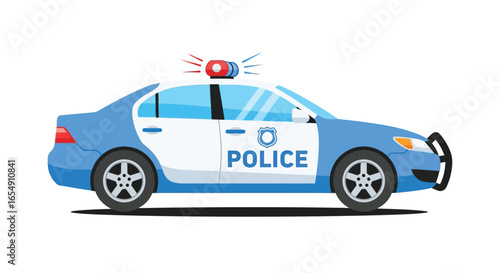 Police car vector illustration law enforcement vehicle design