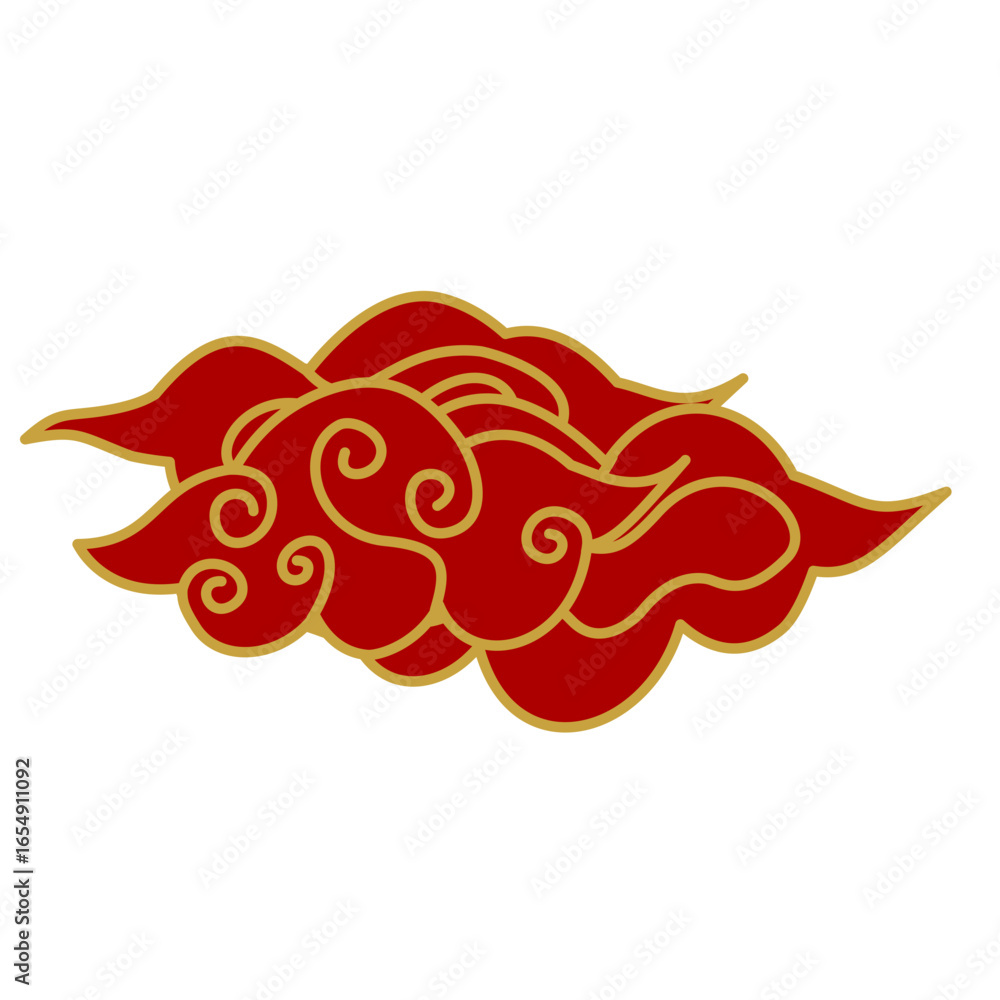 Obraz premium Chinese Batik Cloud Motif