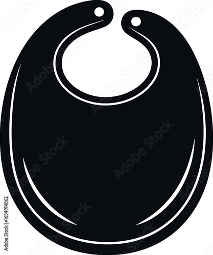 Vector art of baby bib isolated on white background transparent background