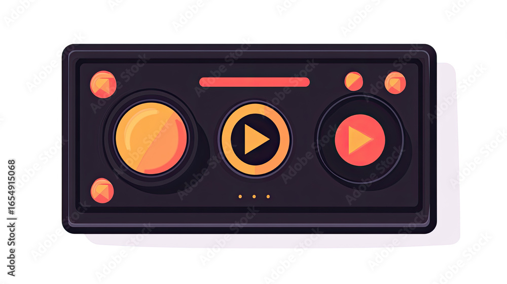 Fototapeta premium Radio dial button isolated on white background