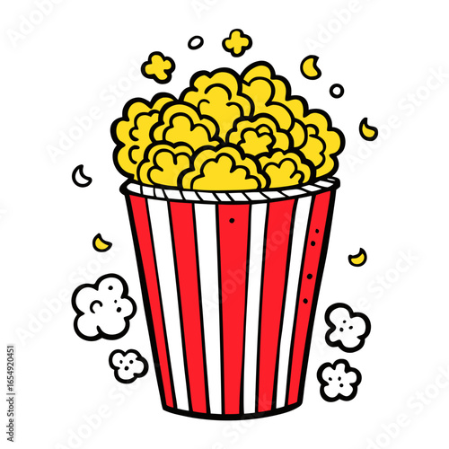 popcorn in a glass