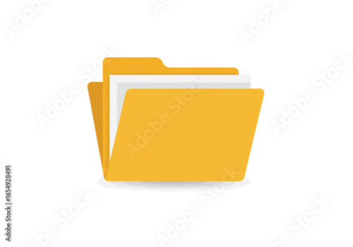 File Folder Icon for Documents, Data Storage, Organization, Office Management, Digital Records, Business Files, Archive System, Paperwork Symbol