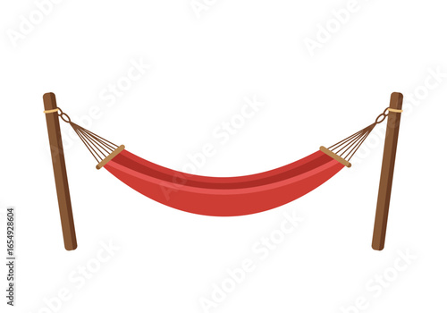 Hammock Illustration for Relaxation, Outdoor Furniture, Summer Rest, Garden Lounging, Beach Vibes, Camping Gear, Cozy Swing Bed, Leisure Design