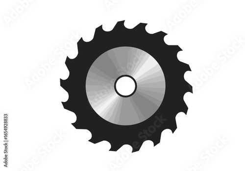 Circular Saw Blade Illustration for Woodworking, Cutting Tools, Carpentry Equipment, Power Tool Design, Metalwork, Industrial Machinery, Workshop Art
