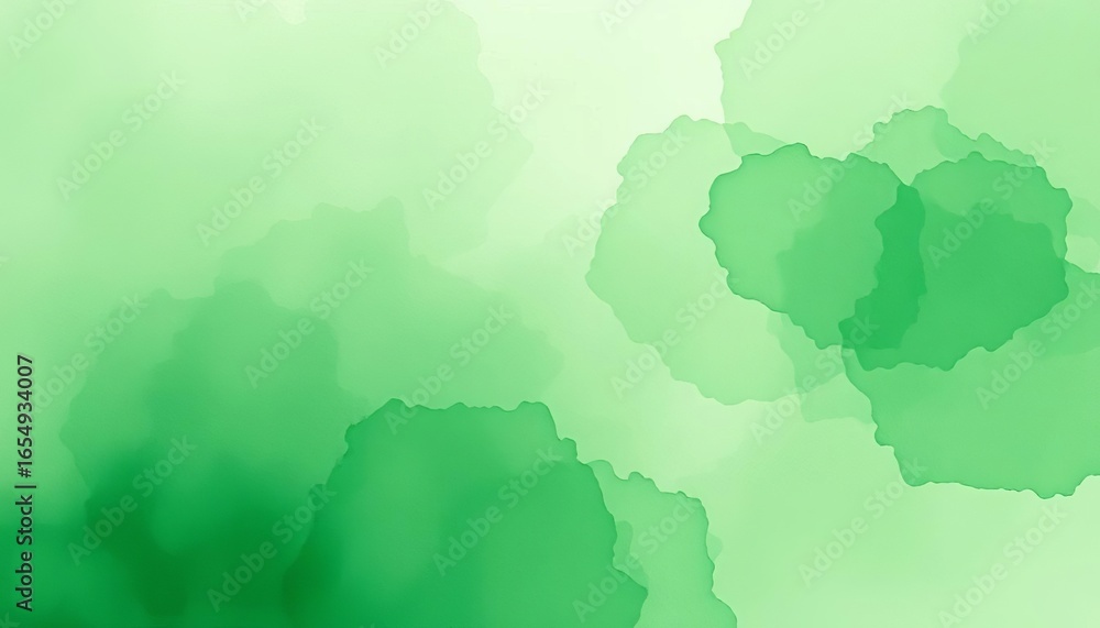 Obraz premium Abstract green watercolor wash, textured background ideal for web banners and design projects, vibrant, background