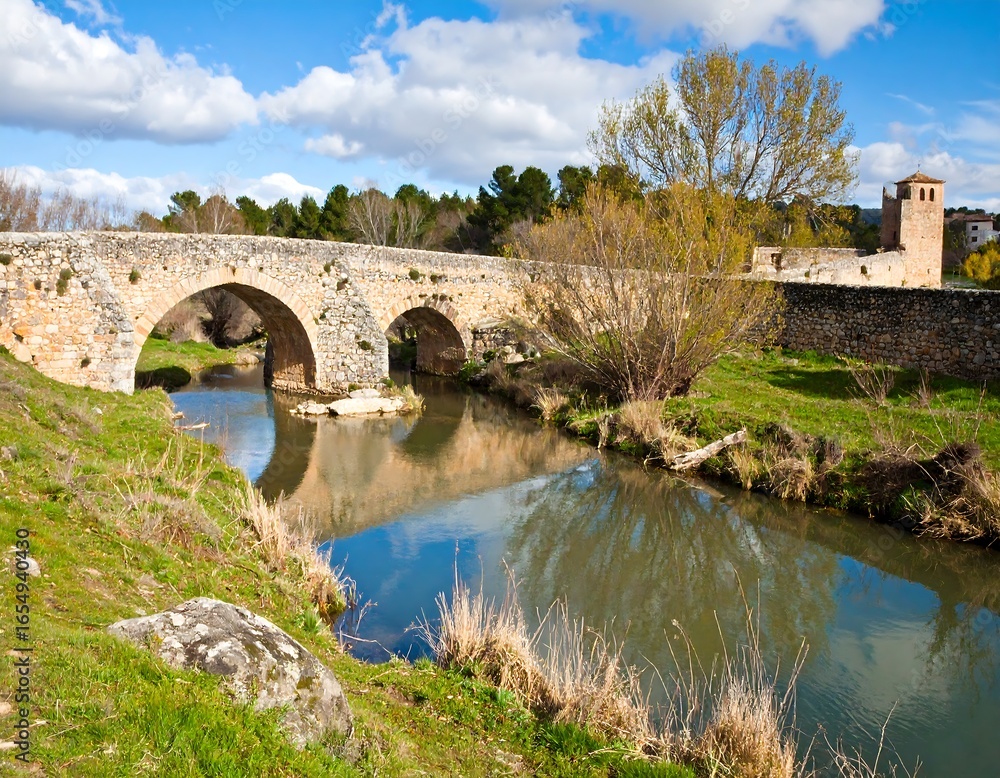 Fototapeta premium Stone bridge over a river