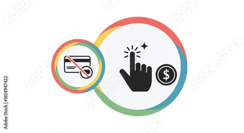 No credit card needed pay per click ppc online money concept