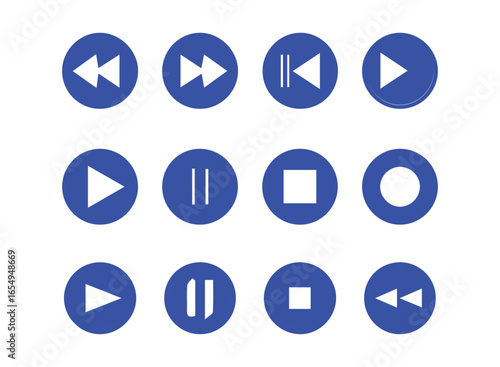 User Interface Multimedia Control Icon Collection