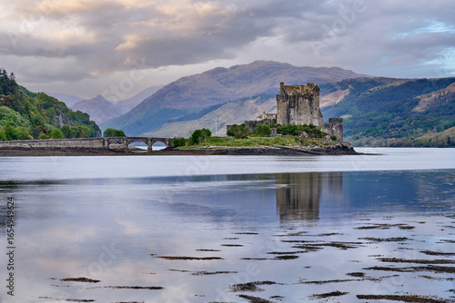 Eilean Donan Castle at Loch Eilean in western Scotland, UK