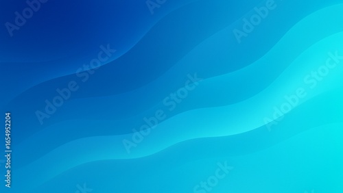 Abstract fluid waves background, blue-turquoise palette, minimal, clean corporate 16:9