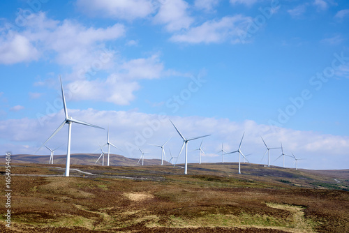 wind farm in the Scotish hi...