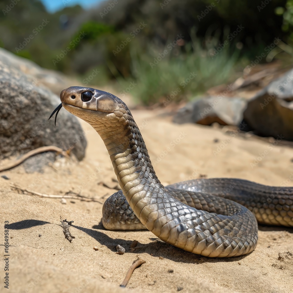 Fototapeta premium a snake on the ground