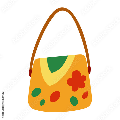 orange bag isolated on white background
