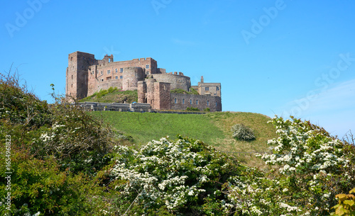 Bamburgh castle, tourist at...