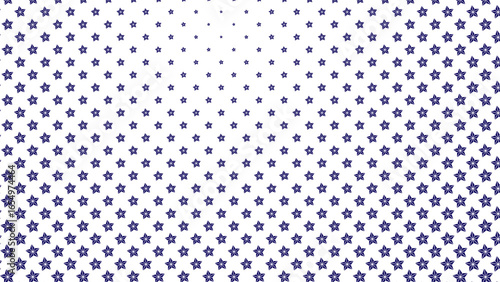 Illustration of blue star pattern fading on transparent background